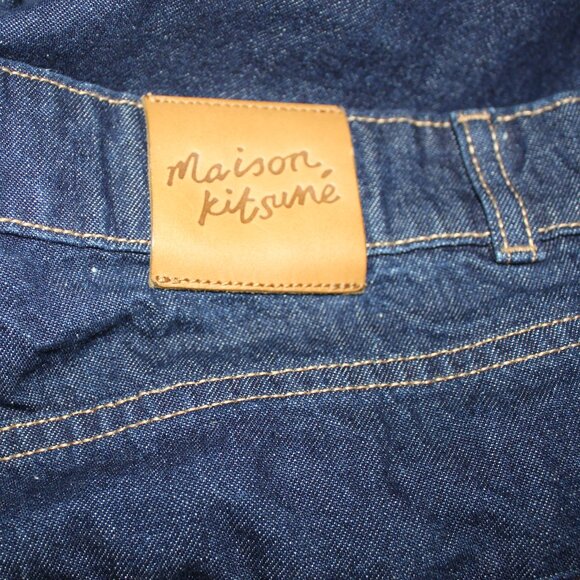 MAISON KITSUNÉ Indigo Denim Tapered Designer's Jeans Men's size 31 - Picture 5 of 9